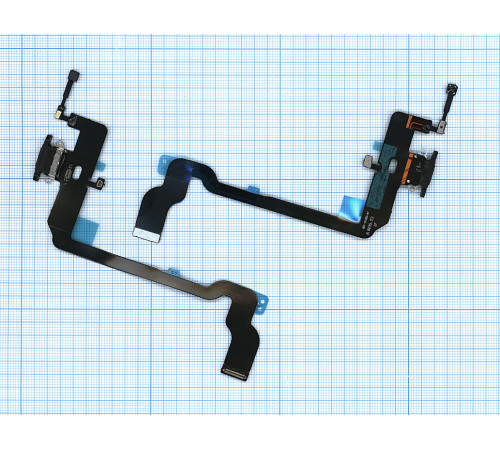 Шлейф разъема питания для iPhone XS черный