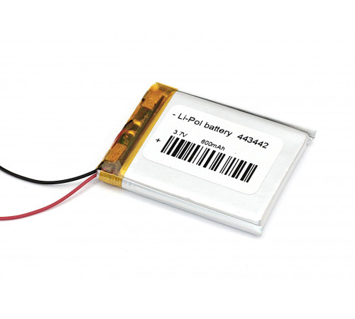 Аккумулятор Li-Pol (батарея) 4.4*34*42мм 2pin 3.7V/600mAh