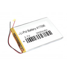 Аккумулятор Li-Pol (батарея) 4.1*75*96мм 2pin 3.7V/3500mAh