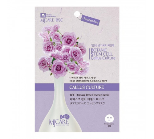 MIJIN Маска тканевая с экстрактом дамасской розы / MJ Care BSC Damask Rose Essence Mask, 25 г