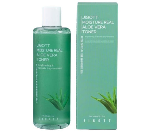 Jigott Увлажняющий тонер с экстрактом алоэ / Moisture Real Aloe Vera Toner, 300 мл