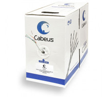 Cabeus UTP-4P-Cat.5e-SOLID-LSZH-GY Кабель витая пара UTP (U/UTP), категория 5e, 4 пары (24 AWG), одножильный, серый, LSZH (Low Smoke Zero Halogen)