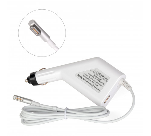 Автоадаптер в машину для зарядки ноутбука (Magsafe) 85W 20V -> 4.25A