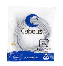 Cabeus PC-UTP-RJ45-Cat.6a-10m-LSZH Патч-корд U/UTP, категория 6а (10G), 2xRJ45/8p8c, неэкранированный, серый, LSZH, 10м