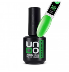 Uno Камуфлирующее базовое покрытие для гель-лака / Rubber Color Base Gel, Neon Green, 12 г