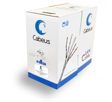 Cabeus Кабель UTP , категория 5e, 4 пары 0,51мм (24 AWG),витая пара U/UTP серый 305 м, UTP-4P-Cat.5e-SOLID-GY UTP-4P-Cat.5e-SOLID-GY