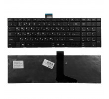 Клавиатура для ноутбука Toshiba C850, L850, P850 Series. Плоский Enter. Черная, без рамки. PN: MP-11B96SU-528.