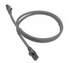 Патч-корд RJ45 - RJ45, 4 пары, S/FTP, категория 6A, 2 м, серый, LSZH, LANMASTER LAN-PC45/S6A-2.0-GY
