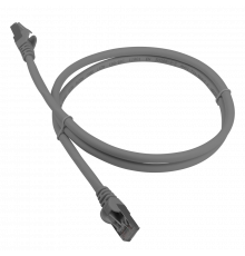 Патч-корд RJ45 - RJ45, 4 пары, S/FTP, категория 6A, 2 м, серый, LSZH, LANMASTER LAN-PC45/S6A-2.0-GY