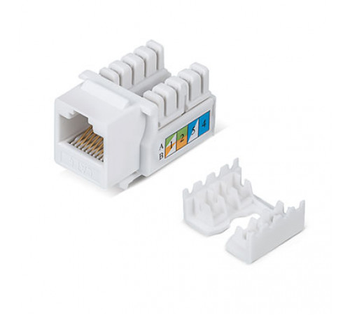 Cabeus KJ-RJ45-Cat.6-90 Вставка Keystone Jack RJ-45, категория 6, заделка тип 110, белая