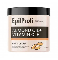 EpilProfi Professional Омолаживающий крем для сухой кожи рук / Almond Oil + Vitamin C, E Hand Cream, 500 мл