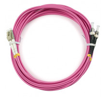 Cabeus FOP-50-OM4-LC-ST-25m Шнур оптический duplex LC-ST 50/125 mm OM4 25м LSZH