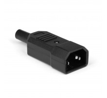 Вилка электрическая кабельная, IEC 60320, C14, 10A, 250V, разборная, черная, TopLAN TOP-IEC-320-C14-1