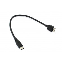 Кабель Type-C на Micro USB Type B кабель 25см черный