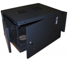 Шкаф настенный Next, 15U 550x600, металлическая дверь, черный, TWT-CBWNM-15U-6x6-BK, I