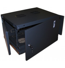 Шкаф настенный Next, 15U 550x600, металлическая дверь, черный, TWT-CBWNM-15U-6x6-BK, I