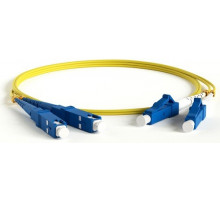 FC-S2-9-LC/UR-SC/AR-H-2M-LSZH-YL Патч-корд волоконно-оптический (шнур) SM 9/125 (OS2), LC/UPC-SC/APC, 2.0 мм, simplex, LSZH, 2 м Hyperline