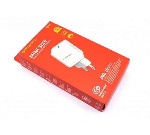 Блок питания (сетевой адаптер) BOROFONE BN6 Field 1xUSB-C PD20W 3A, белый