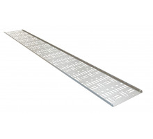 CDV-150x9-42U-RAL7035 Перфорированный вертикальный кабельный организатор-лоток 150х9 мм, высотой 1868 мм, для шкафа высотой 42U, серый Hyperline