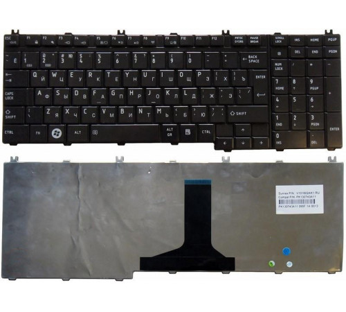 Клавиатура для ноутбука Toshiba Satellite A500, L350, L500, L505, F501, P200, P300, P500  черная