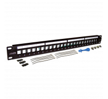 Патч-панель наборная 19&quot;, экранированная, 24 порта, 1U, LANMASTER LAN-PPN24OK-STP