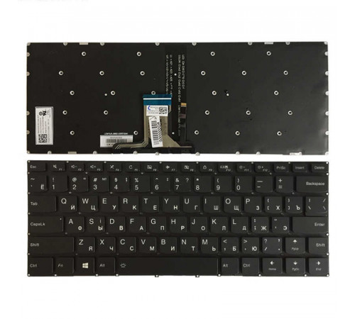 Клавиатура для ноутбука Lenovo Yoga 710-14IKB, 710-14ISK, 710-15IKB, 710-15ISK черная, с подсветкой