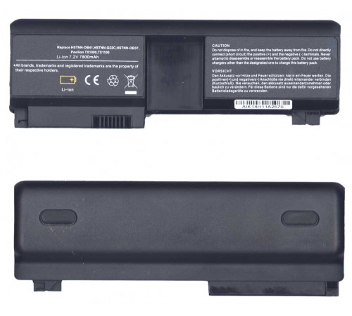 Аккумуляторная батарея для ноутбука HP Compaq TX1000 (HSTNN-OB41) 7800mAh OEM черная