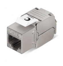 Cabeus KJ-RJ45-Cat.6-SH-180-Toolless Вставка Keystone Jack RJ-45(8P8C), 180 градусов, категория 6, экранированная, без инструмента Toolless, белая