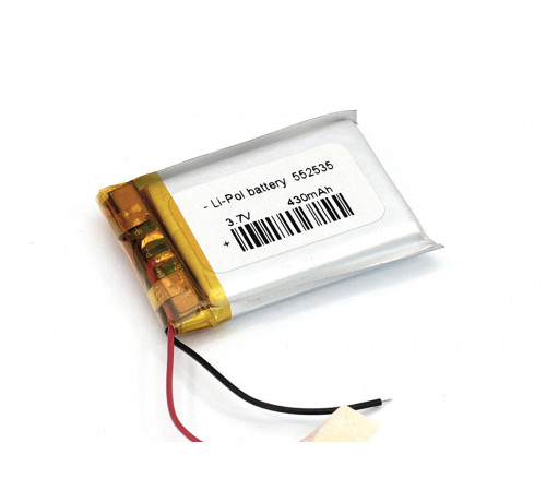 Аккумулятор Li-Pol (батарея) 5.5*25*35мм 2pin 3.7V/430mAh