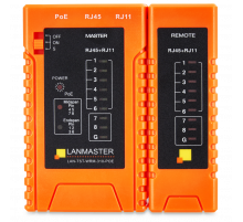 Тестер витой пары с индикаторами, с определением POE LAN-TST-WRM-310-POE