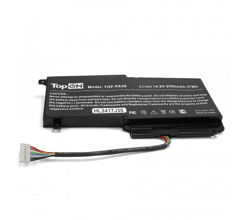 Аккумулятор для ноутбука Toshiba Satellite L45, L50, P50, P55, S50 Series. 14.4V 2500mAh 37Wh. PN: CS-TOL550NB, PA5107U-1BRS.