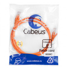 Cabeus PC-UTP-RJ45-Cat.6-1m-OR Патч-корд U/UTP, категория 6, 2xRJ45/8p8c, неэкранированный, оранжевый, PVC, 1м