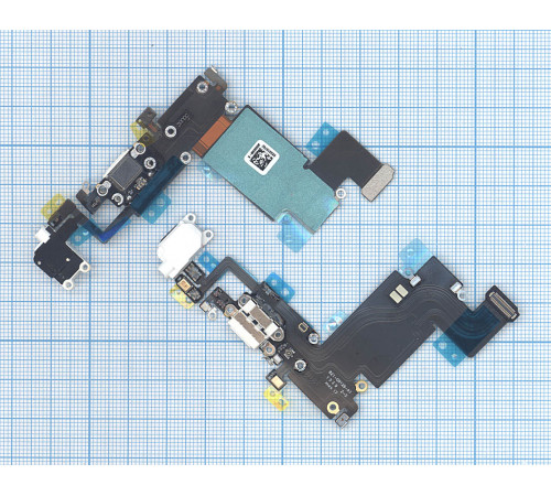 Шлейф разъема питания с аудио-разъемом для iPhone 6S Plus белый