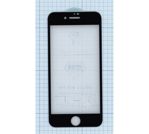 Защитное стекло 6D для Apple iPhone 7/8  черное