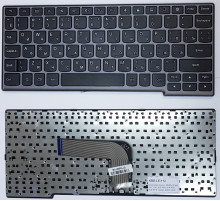 Клавиатура для ноутбука Lenovo IdeaPad Yoga 2 11, A10, A10-ANI, A10-NTH, A10-NTW черная, рамка серая
