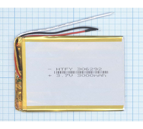 Аккумулятор Li-Pol (батарея) 3*62*92мм 3pin 3.7V/3000mAh