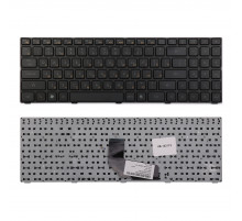 Клавиатура для ноутбука DNS 0158644, 0162830, 0162831 Series. Плоский Enter. Черная, с рамкой. PN: AETWCU00010.