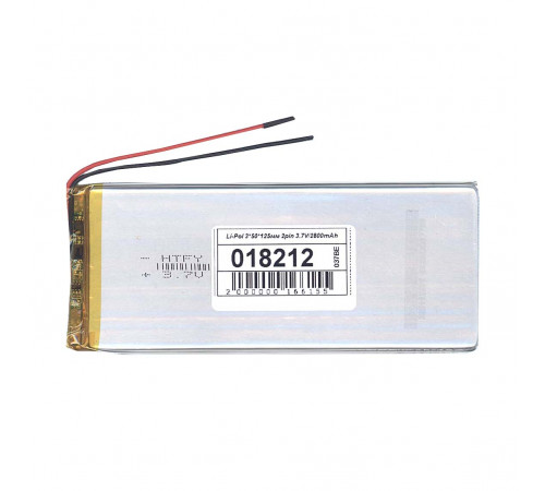 Аккумулятор Li-Pol (батарея) 3*50*125мм 2pin 3.7V/2800mAh