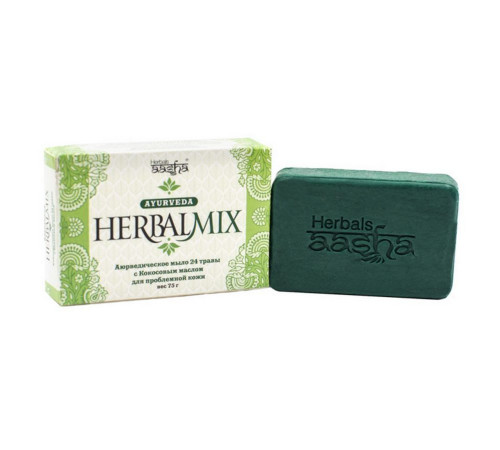 Aasha Herbals Мыло косметическое с кокосовым маслом Herbalmix, 75 г