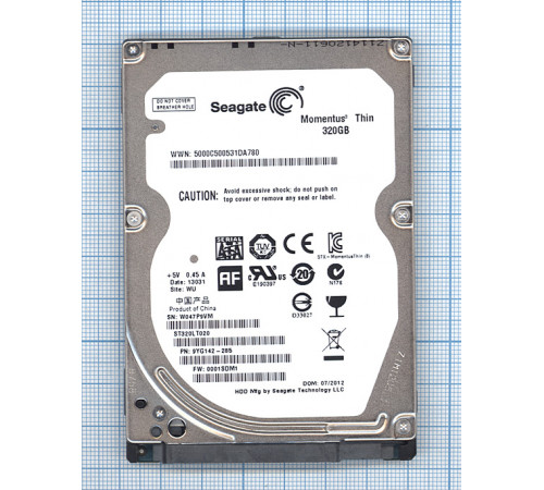 Жесткий диск 2.5 Seagate Momentus Thin 320GB SATA II