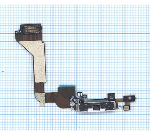 Шлейф разъема питания для iPhone 4 белый