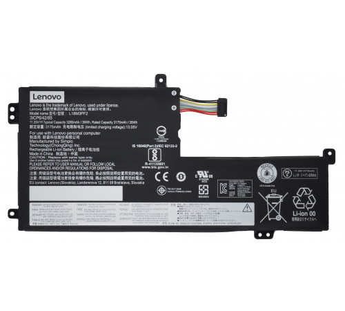 Аккумулятор для Lenovo IdeaPad L340-15API, L340-15IWL (L18C3PF2, L18M3PF2), 36Wh, 3220mAh, 11.25V