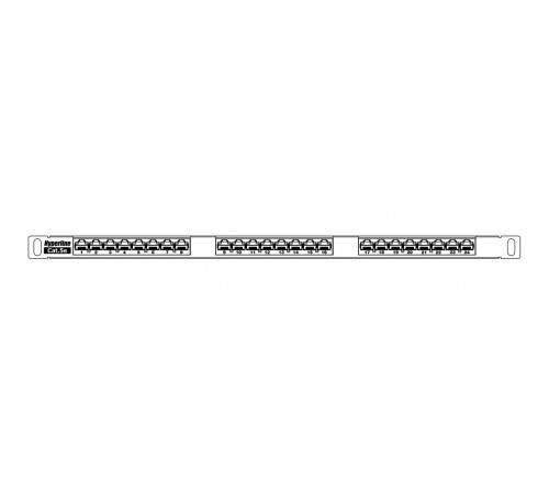 Патч-панель высокой плотности 19'; 0.5U, 24 порта RJ-45, категория 5E, Dual IDC Hyperline