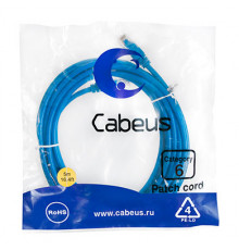 Cabeus PC-UTP-RJ45-Cat.6-5m-BL Патч-корд U/UTP, категория 6, 2xRJ45/8p8c, неэкранированный, синий, PVC, 5м