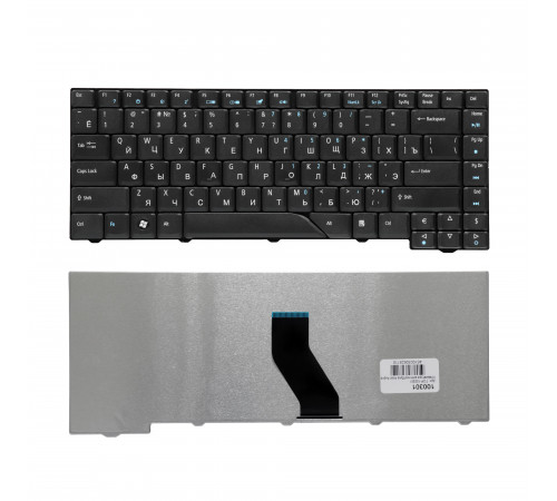 Клавиатура для ноутбука Acer Aspire 4710, 4720, 4220, 4230, 4310, 4520, 4710, 4900 Series. Плоский Enter. Черная, без рамки. PN: V072146AS1