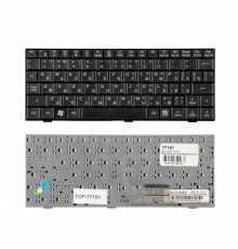 Клавиатура для ноутбука Asus Eee PC PC 700, 900, 4G Series. Плоский Enter. Черная, без рамки. PN: V072462BS2.