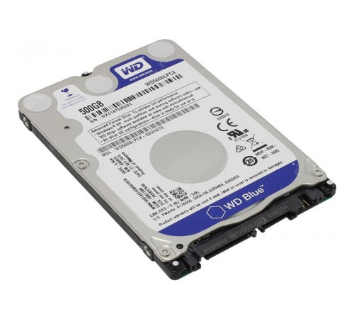 Жесткий диск HDD, 2.5", 500 Гб, SATA III, Western Digital, WD Blue, 8 Мб, 5400 rpm