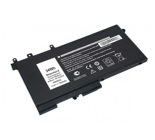 Аккумуляторная батарея для ноутбука Dell E5580 (3DDDG) 11,4V 3000mAh OEM