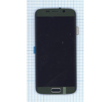Дисплей для Samsung Galaxy S6 Edge SM-G925F зеленый с рамкой