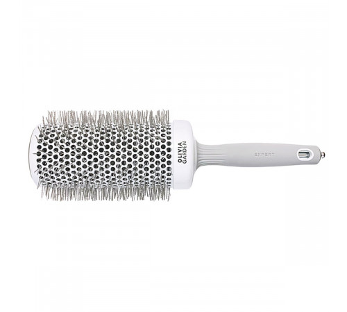 Olivia Garden Термобрашинг для укладки волос / Expert Blowout Speed XL Wavy Bristles White & Grey ID2028/OGBCI65, 65 мм, серый